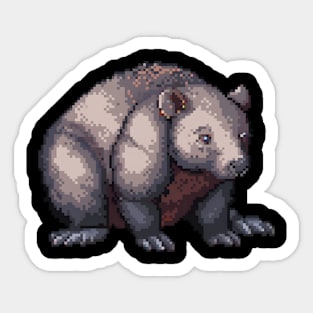 Wombat in Pixel Form Sticker